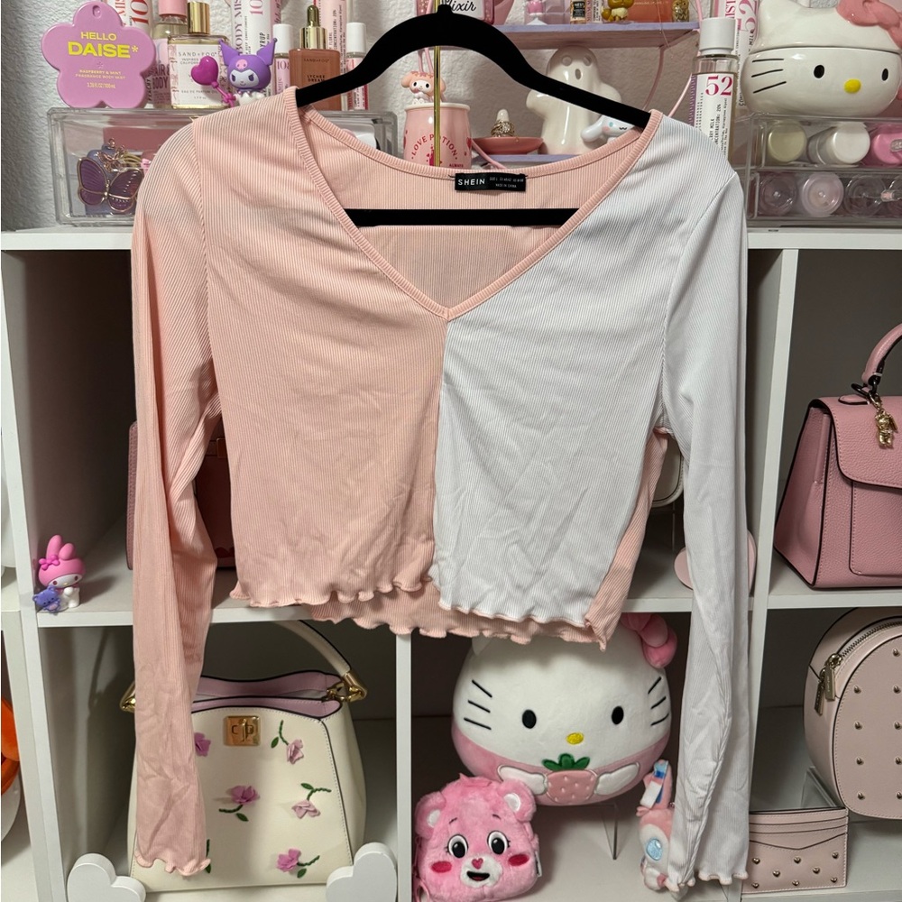 Two toned crop top